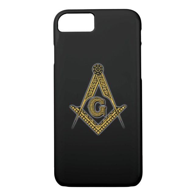 Capa Para iPhone, Case-Mate Freemason (preto & ouro) (Verso)