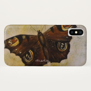 Capa Para iPhone X Frida Kahlo pintou a borboleta
