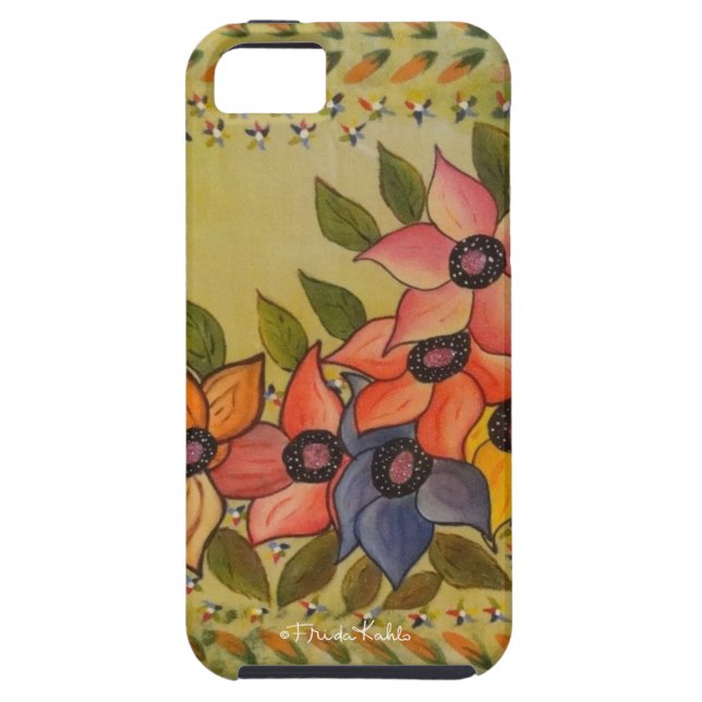 Capa Para iPhone, Case-Mate Frida Kahlo pintou Flores (Traseira)