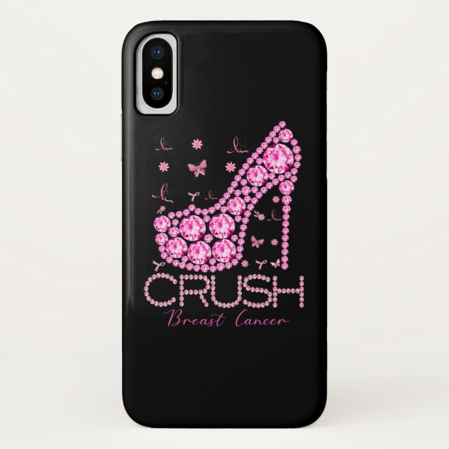 Capa Para iPhone, Case-Mate Friso Rosa Brisa Rosa para Sensibilizar o Cancer d (Verso)