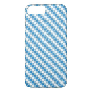 Capa iPhone 8 Plus/7 Plus fundo Azul-branco dos quadrados
