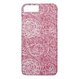 Capa Para iPhone Da Case-Mate Fundo azul do teste padrão de flores do laço
