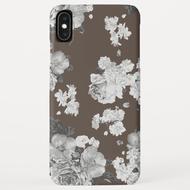 Capa Para iPhone, Case-Mate Fundo Castanho Floral (Verso)