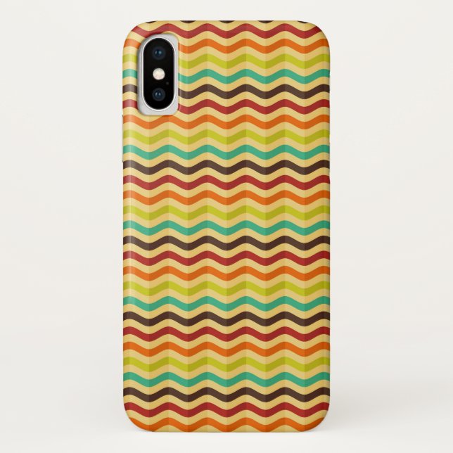 Capa Para iPhone, Case-Mate Fundo com as listras em 4 retros (Verso)