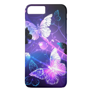 Capa iPhone 8 Plus/7 Plus Fundo com Borboletas Noturnas