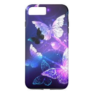 Capa iPhone 8 Plus/7 Plus Fundo com Borboletas Noturnas