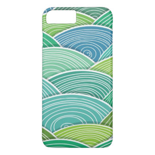 Capa Para iPhone Da Case-Mate Fundo de ondas verdes abstratas onduladas