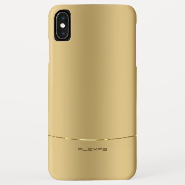 Capa Para iPhone, Case-Mate Fundo de ouro metálico mínimo (Verso)