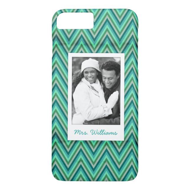 Capa Para iPhone, Case-Mate Fundo de Zig Zag de Fotografias Personalizadas (Verso)