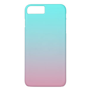Capa iPhone 8 Plus/7 Plus Fundo degradê simples de azul-verde para rosa