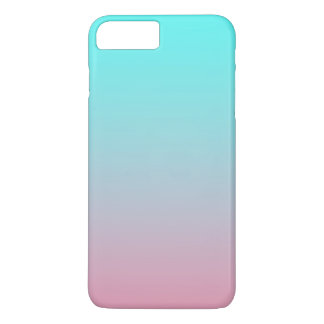Capa iPhone 8 Plus/7 Plus Fundo degradê simples de azul-verde para rosa