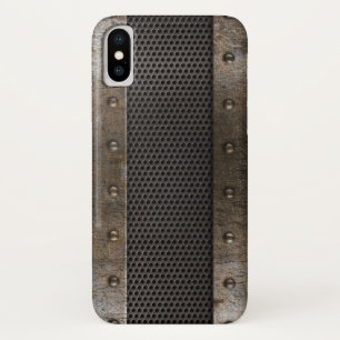 Capa Para iPhone X Fundo do metal do Grunge