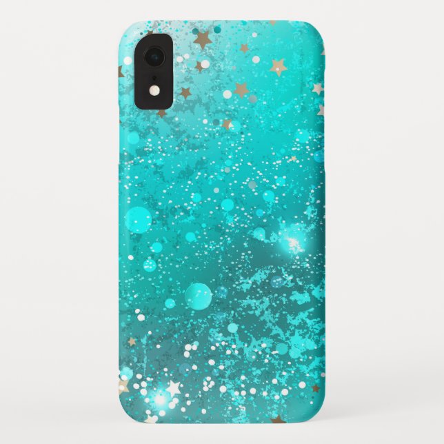 Capa Para iPhone, Case-Mate Fundo do Mint Turquoise Foil (Verso)