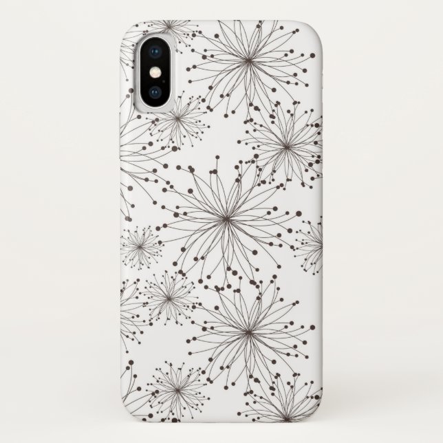 Capa Para iPhone, Case-Mate Fundo floral retro (Verso)