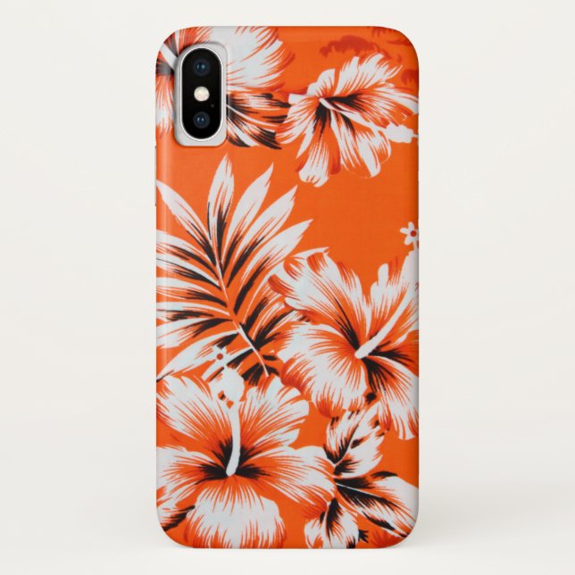 Capa Para iPhone, Case-Mate Fundo havaiano da flor do hibiscus (Verso)