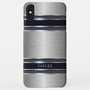 Capa Para iPhone Da Case-Mate fundo metálico geométrico das Luz-cinzas