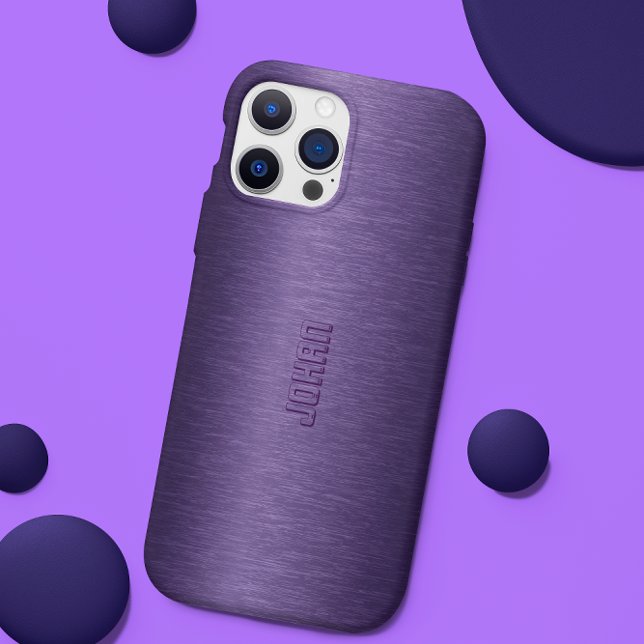 Capa Para iPhone, Case-Mate Fundo Metálico Roxo (Criador carregado)