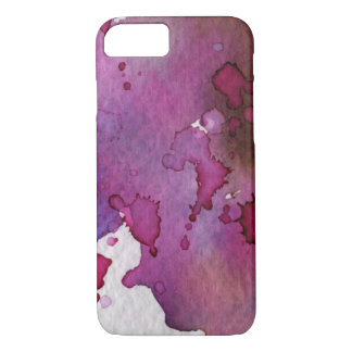 Capa iPhone 8/ 7 Fundo roxo da aguarela