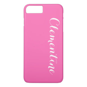 Capa Para iPhone Da Case-Mate Fundo Sólido Rosa Quente, Monograma de Nome