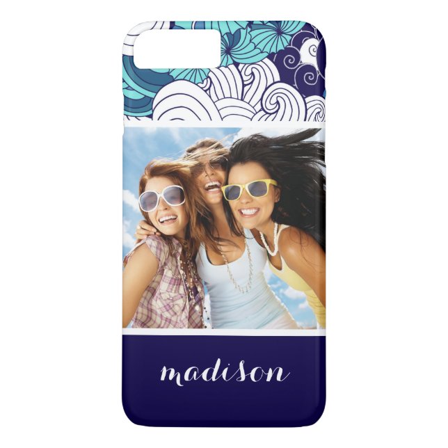 Capa Para iPhone, Case-Mate Funky Seashell Pattern | Sua Foto e Nome (Verso)