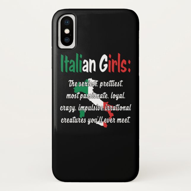 CAPA PARA iPhone, Case-Mate  FUNNY GIRLS ITALIANO (Verso)