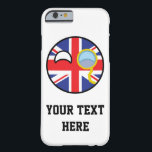 Capa Barely There Para iPhone 6 Funny Trending Geeky Reino Unido Countryball<br><div class="desc">Country ball do Reino Unido. Visite minha loja para mais produtos.</div>