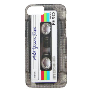 Capa iPhone 8/ 7 Funny Vintage 80s — fita cassete de música retrô