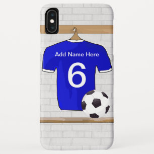 Capa Para iPhone XS Max Futebol branco personalizado Jersey