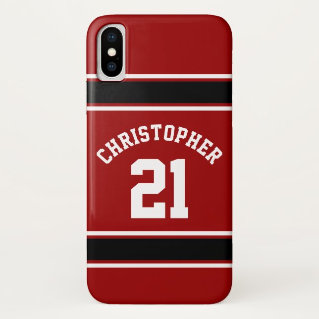Capa Para iPhone, Case-Mate Futebol Jersey Novelty Nome Personalizado (Verso)