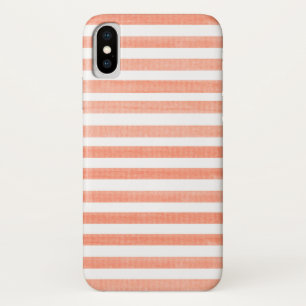 Capa Para iPhone Da Case-Mate Gabinete iPhone X de Peach e Stripe Branca