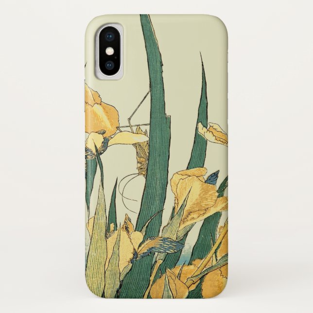 Capa Para iPhone, Case-Mate Gafanhoto Hokusai e íris Japão (Verso)