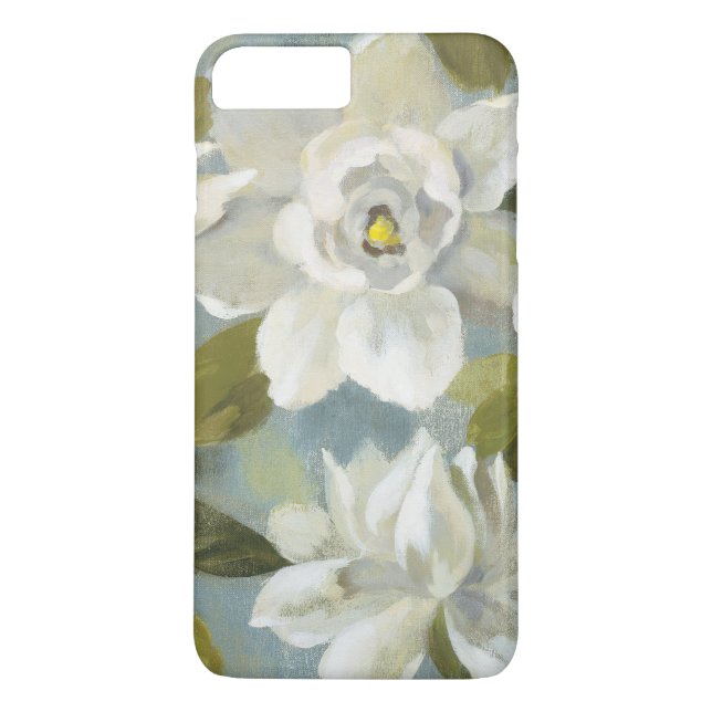 Capa Para iPhone, Case-Mate Gardenias no azul da ardósia (Verso)