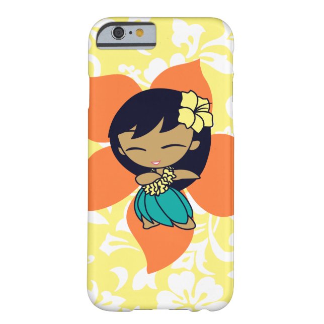 Capa Para iPhone, Case-Mate Garota Aloha Honys Amarela Havaiana Pareau Hula (Verso)