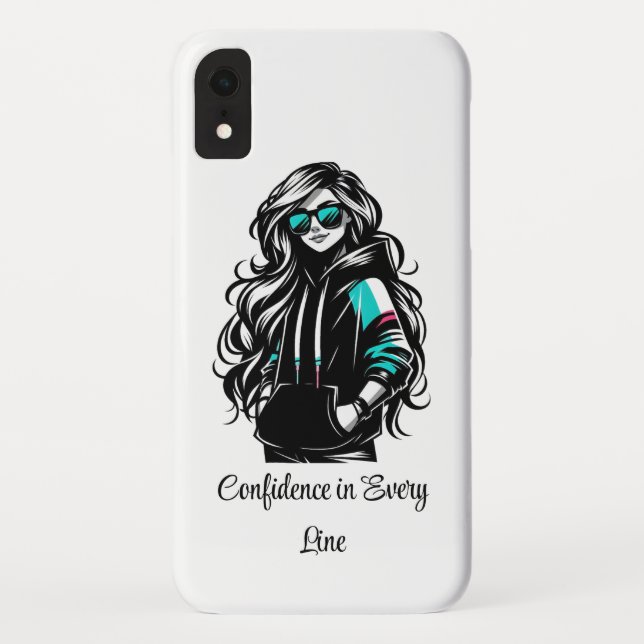 Capa Para iPhone, Case-Mate Garota Confiante de Streetwear  (Verso)