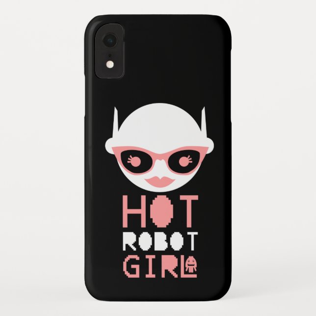Capa Para iPhone, Case-Mate Garota robô quente (Verso)
