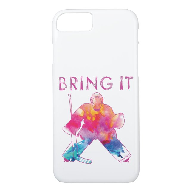 Capa Para iPhone, Case-Mate Garotas Trazem A Água Rosa Goalie De Hockey (Verso)