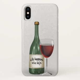 Capa Para iPhone Da Case-Mate Garrafa de vinho e de vidro com aspas