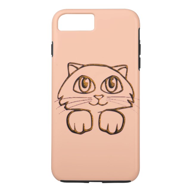 Capa Para iPhone, Case-Mate Gatinho Gato-de-Peeking Bonito, Rosa (Verso)