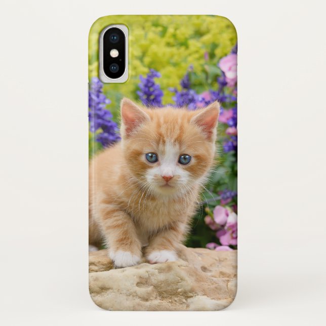 Capa Para iPhone, Case-Mate Gatinho macio bonito do gato do gengibre na foto (Verso)
