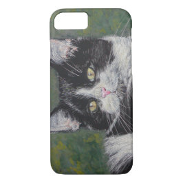 Capa iPhone 8/ 7 Gatinho preto e branco no verão