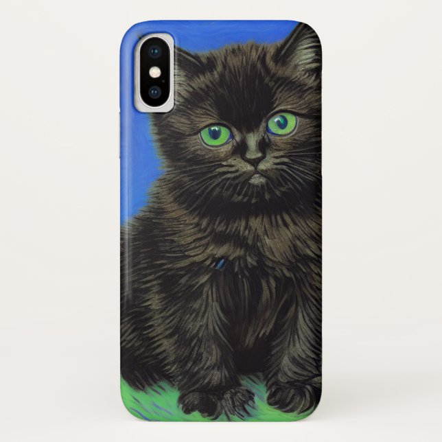 Capa Para iPhone, Case-Mate Gatinho Preto Estilo Van Gogh (Verso)