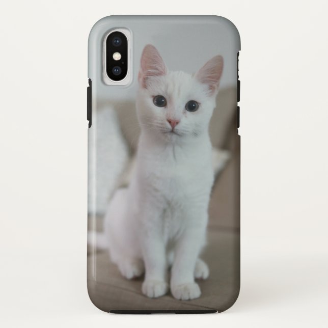 Capa Para iPhone, Case-Mate Gato branco | Zazzle_Growth. (Verso)