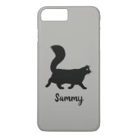 Gato de Gatinho Preto Andando com Texto Personaliz