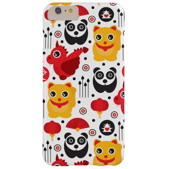 Capa Para iPhone, Case-Mate Gato, dragão, e panda afortunados de China (Verso)