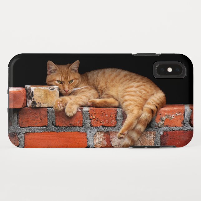Capa Para iPhone, Case-Mate Gato na Parede Brick (Verso (Horizontal))