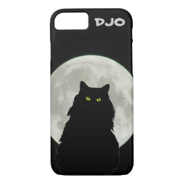 Capa Para iPhone Da Case-Mate Gato Negro Sentado De Lua