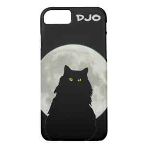 Capa Para iPhone Da Case-Mate Gato Negro Sentado De Lua