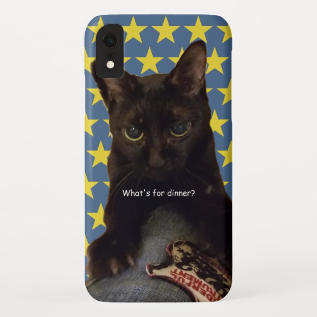 Capa Para iPhone, Case-Mate Gato Negro Sortudo com estrelas (Verso)