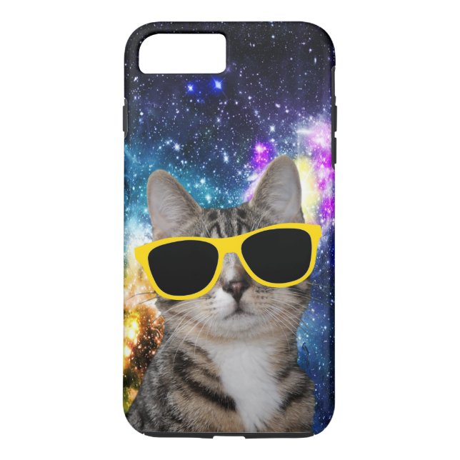 Capa Para iPhone, Case-Mate Gato no caso positivo do iPhone 7 do espaço (Verso)