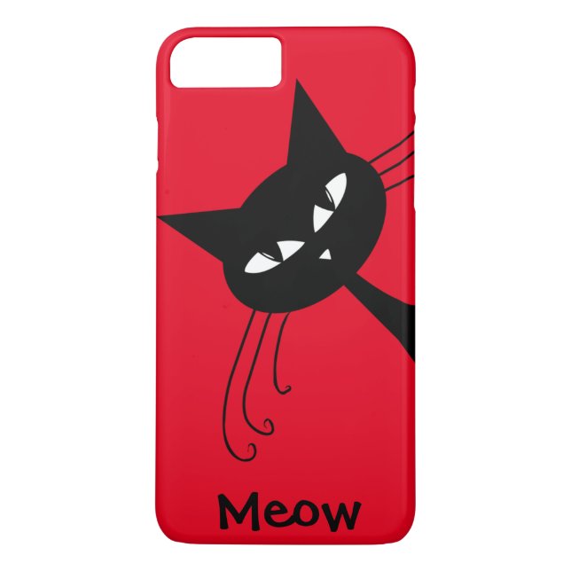 Capa Para iPhone, Case-Mate Gato preto engraçado subtil felino (Verso)